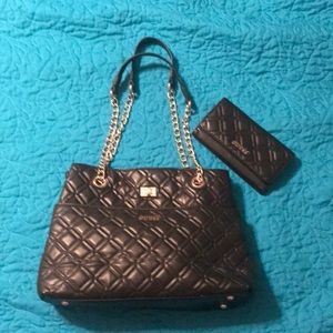 Guess handbag and full size wallet